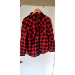 Womens fur lined flannel shirt size large